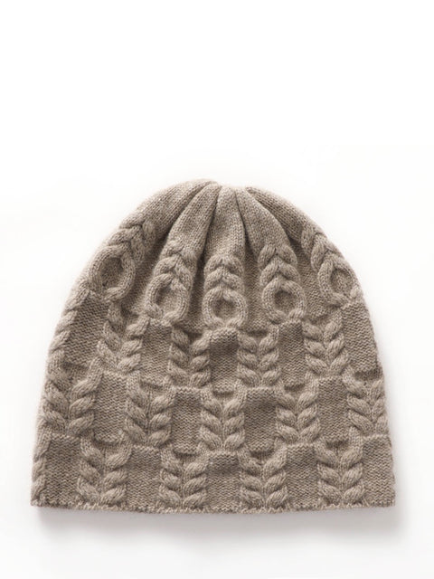 Women Vintage Soft Twist Knit Warm Hat