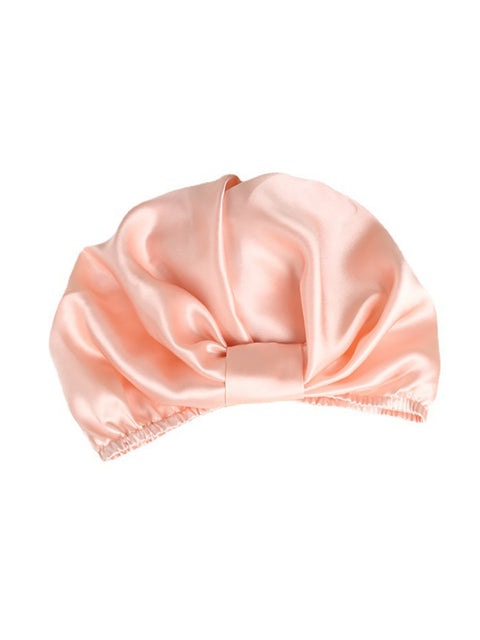 Gorro de ducha de seda con nudo liso elegante para mujer