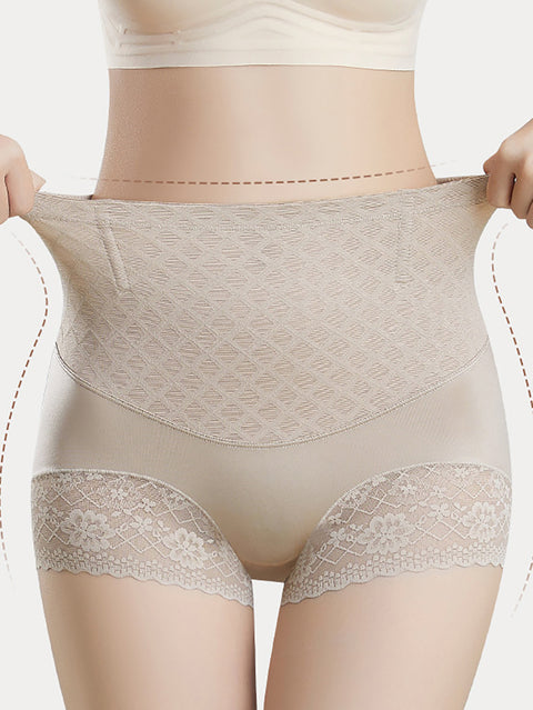 2 Pieces Women Artsy High Waist Lace Spliced Underwear