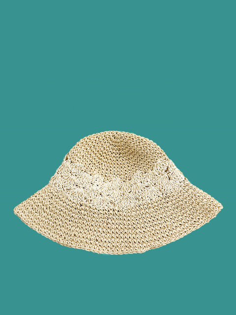 Women Summer Artsy Straw Sunproof Fishman Hat