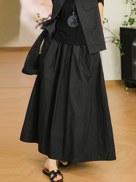 Women Summer Casual Dual-side Cotton Skirt