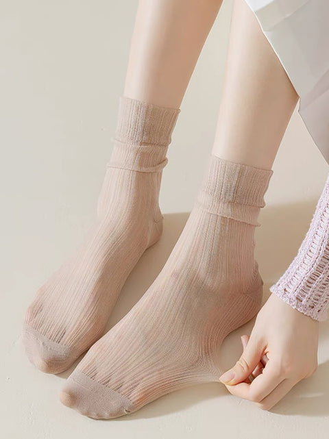 7 pares de calcetines finos de verano para mujer