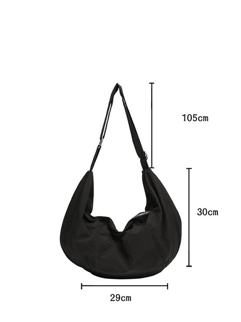 Bolso bandolera Casual Commute de nailon liso