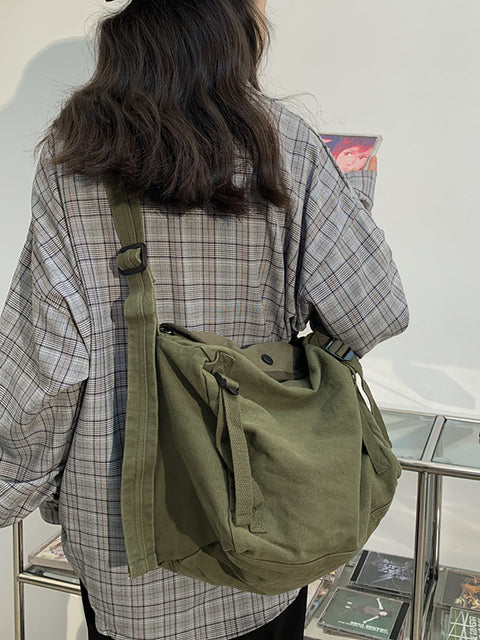 Bolso de lona estilo japonés Bolso de hombro retro