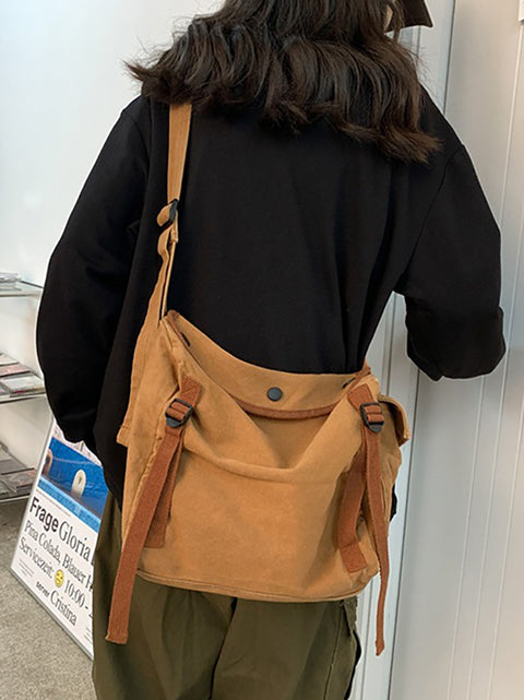 Bolso de lona estilo japonés Bolso de hombro retro